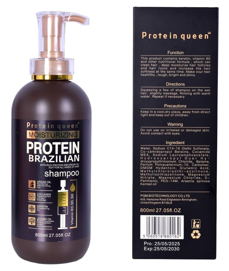 بروتين كوين شامبو برازيلي بالبروتين المرطب 800 مل - Image 5